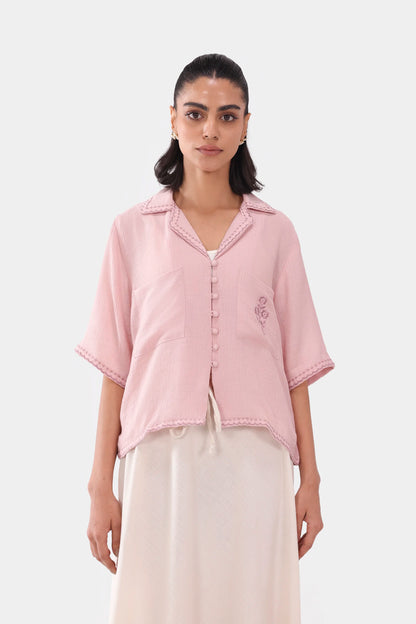 Embroidered Resort Collar Shirt - Cougar Clothing