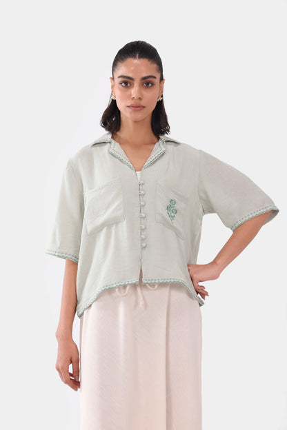 Embroidered Resort Collar Shirt - Cougar Clothing