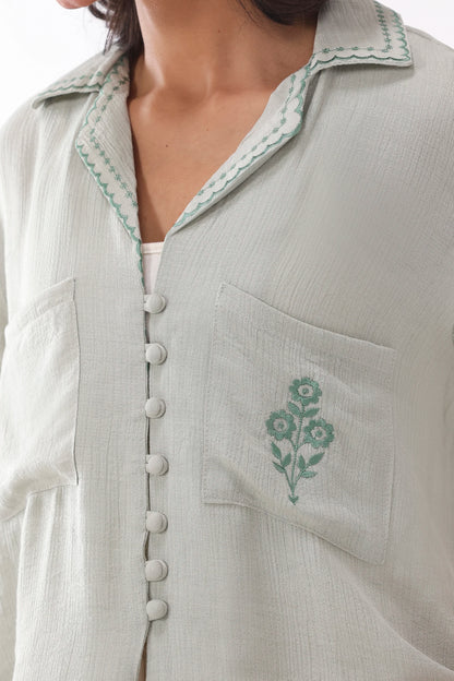 Embroidered Resort Collar Shirt - Cougar Clothing