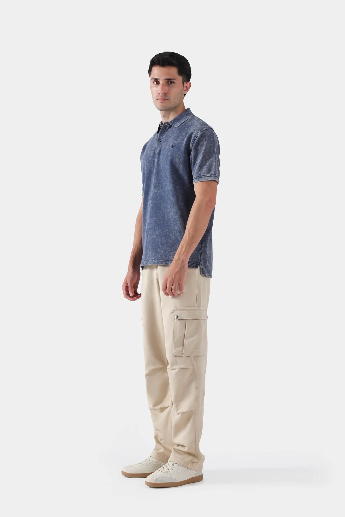Denim Terry Polo - Cougar Clothing