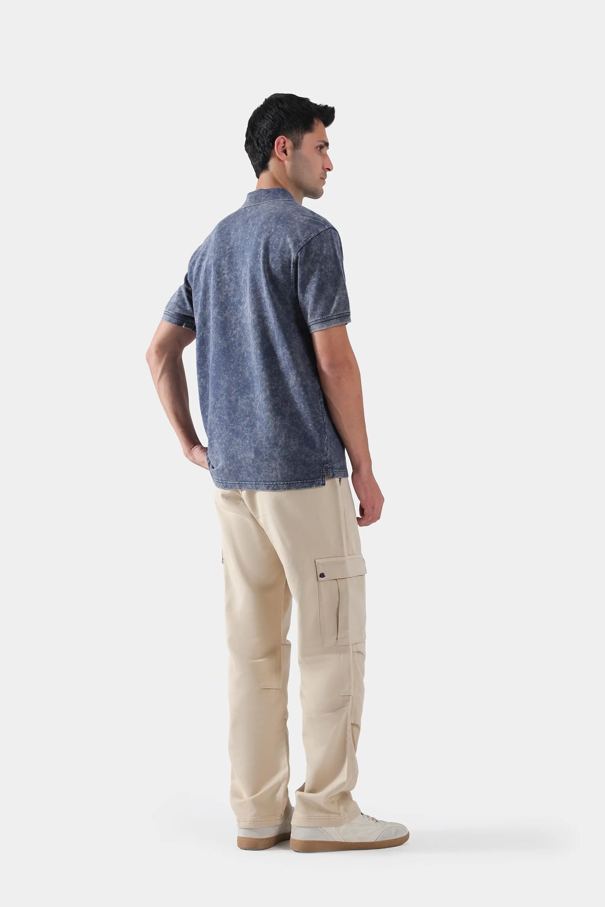 Denim Terry Polo - Cougar Clothing