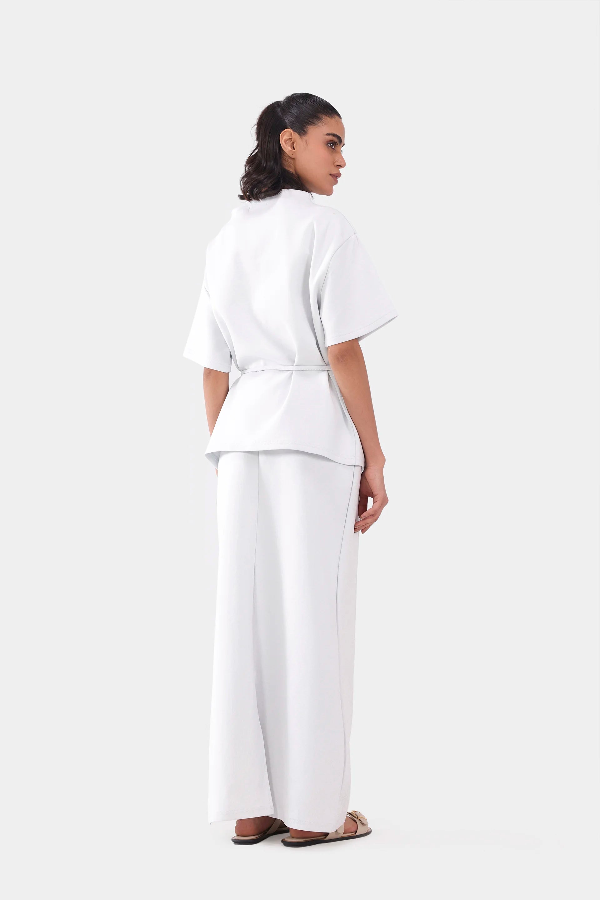 T-Shirt With Tie-Detail - Cougar Clothing