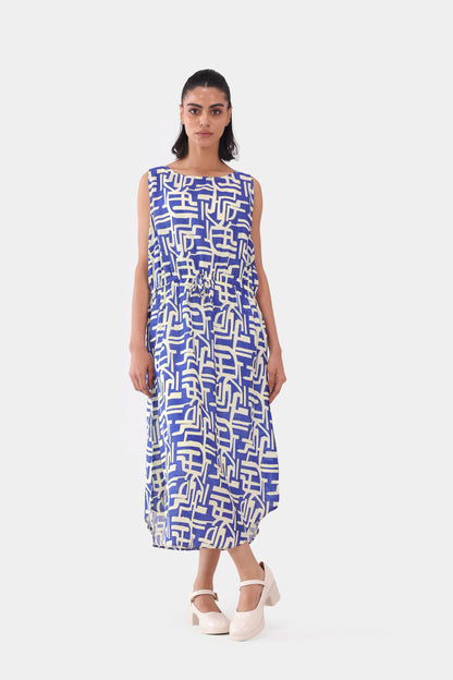 Geometric Printed Dress - Cougar Clothing