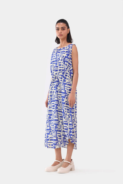 Geometric Printed Dress - Cougar Clothing