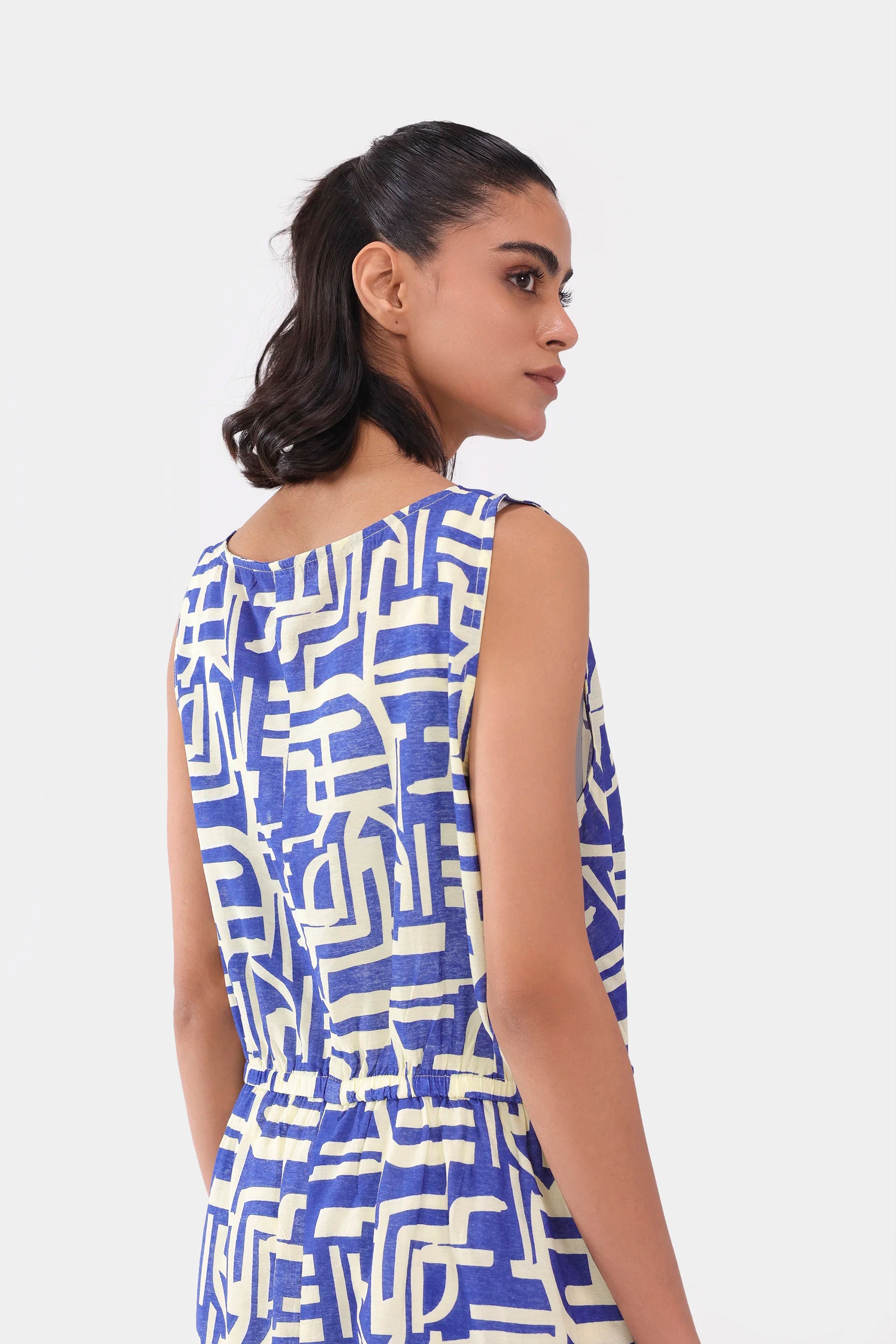 Geometric Printed Dress - Cougar Clothing