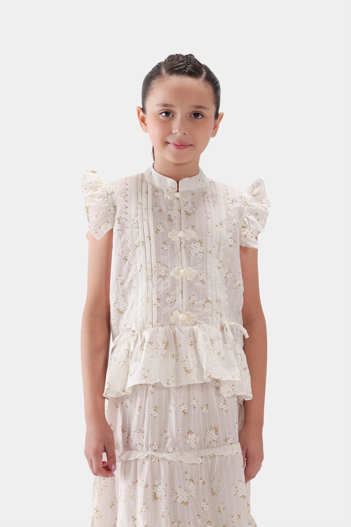 Printed Pleated Top - Cougar Clothing