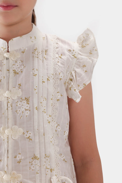 Printed Pleated Top - Cougar Clothing