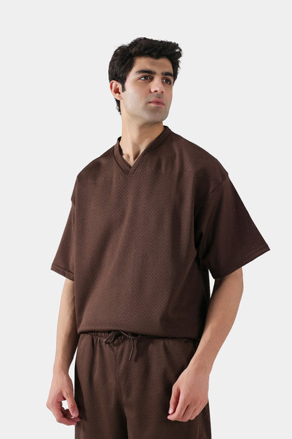 Jacquard Mesh T-Shirt - Cougar Clothing