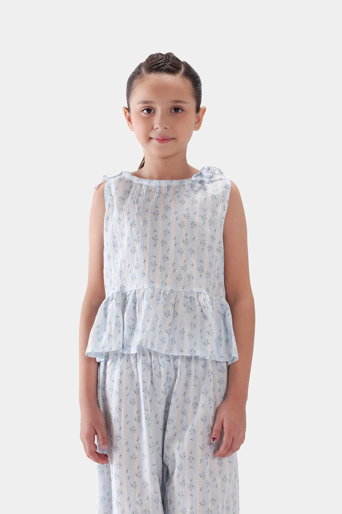 Printed Peplum Top - Cougar Clothing