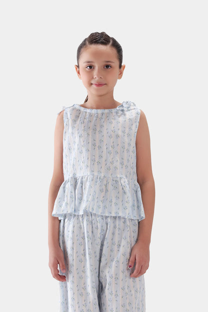 Printed Peplum Top - Cougar Clothing