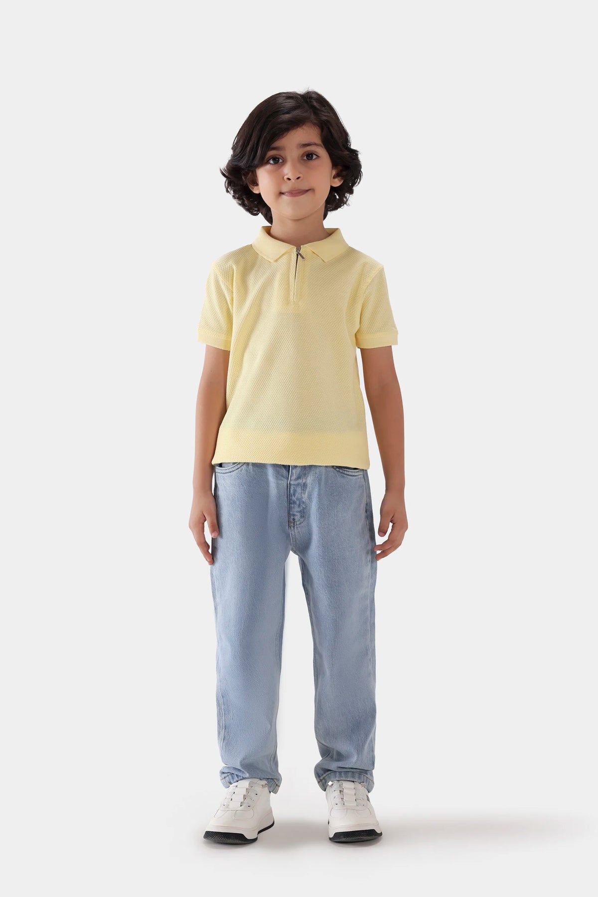 Quarter Zip Popcorn Polo - Cougar Clothing