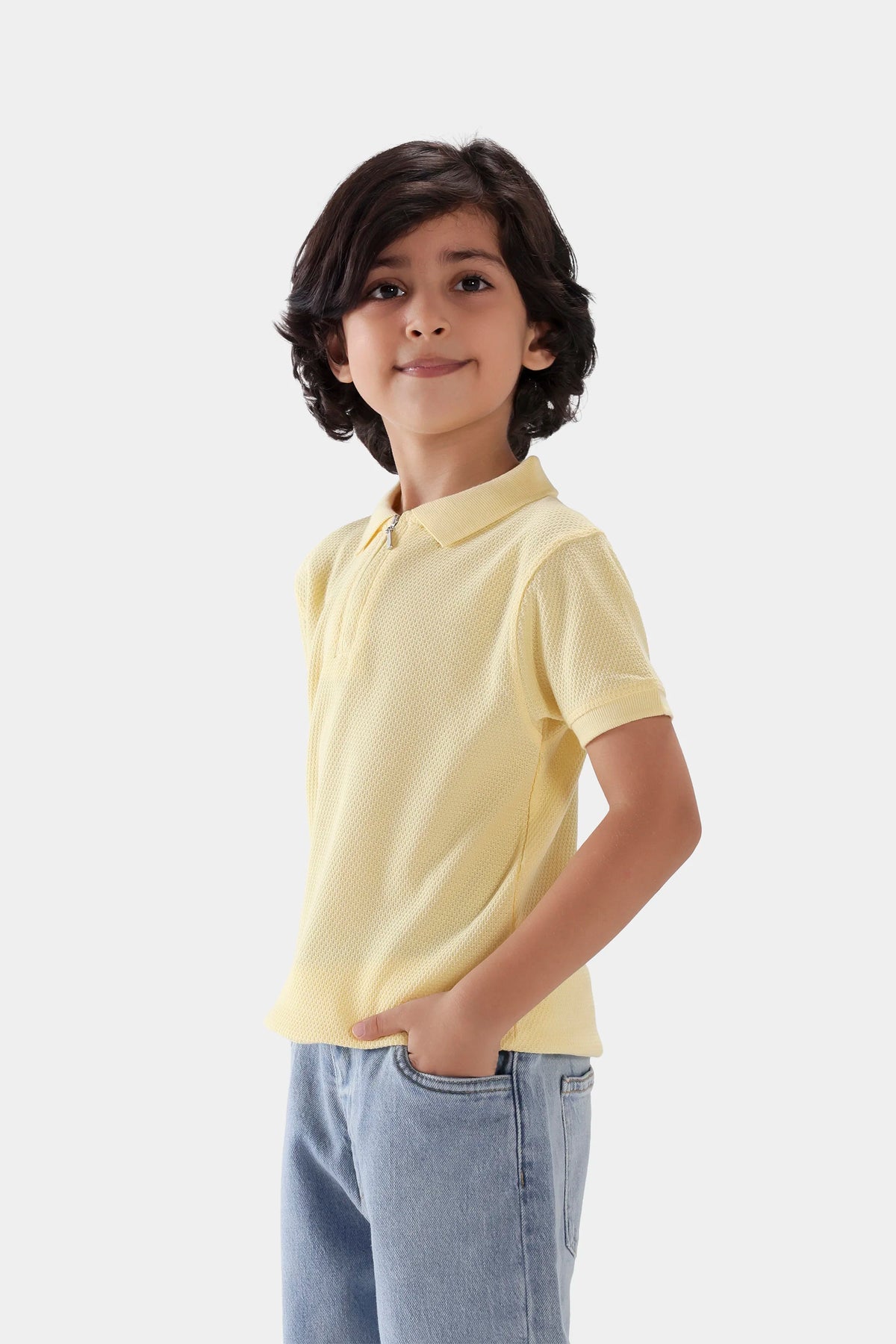 Quarter Zip Popcorn Polo - Cougar Clothing