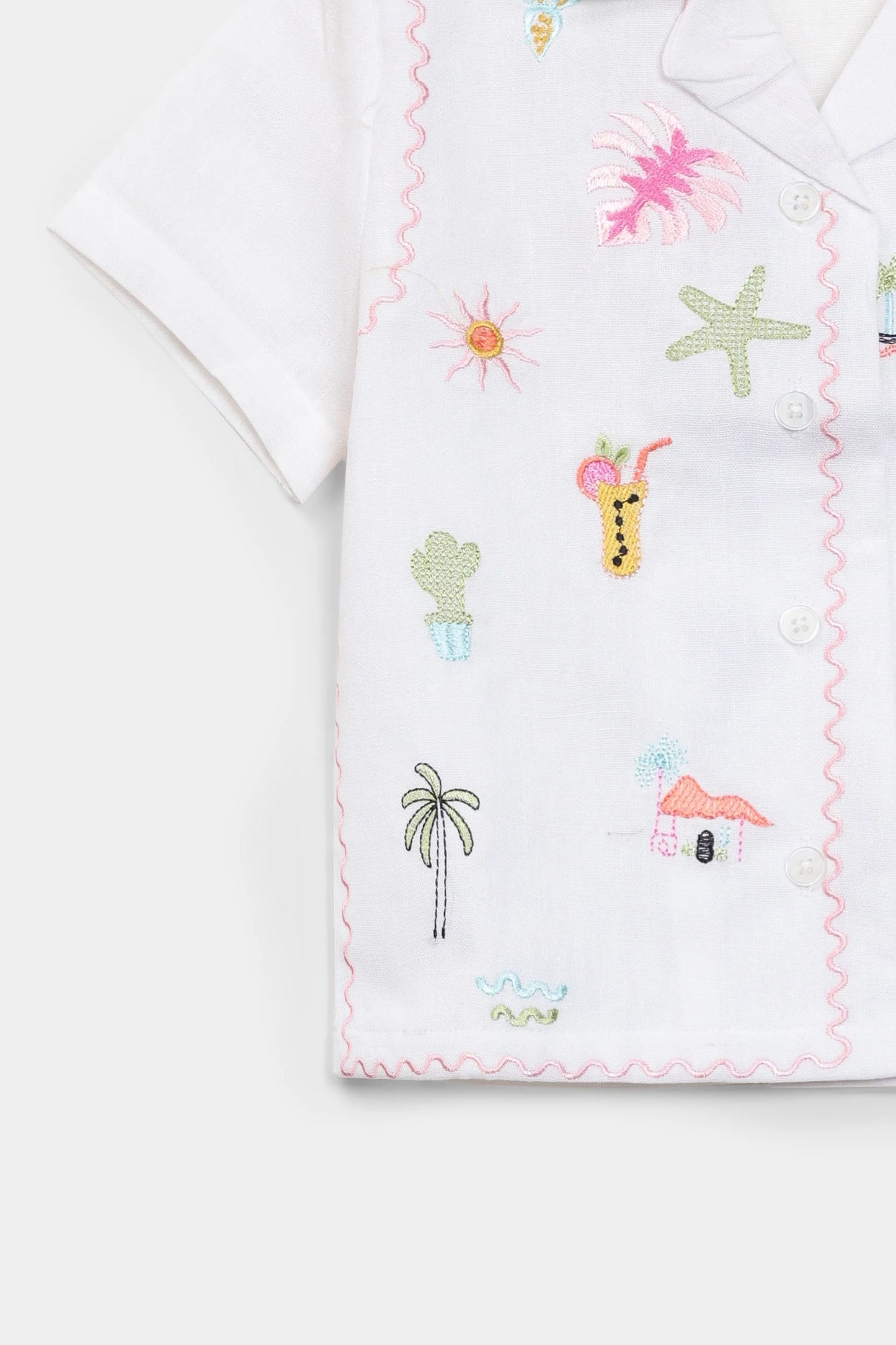 Tropical Embroidered Shirt - Cougar Clothing