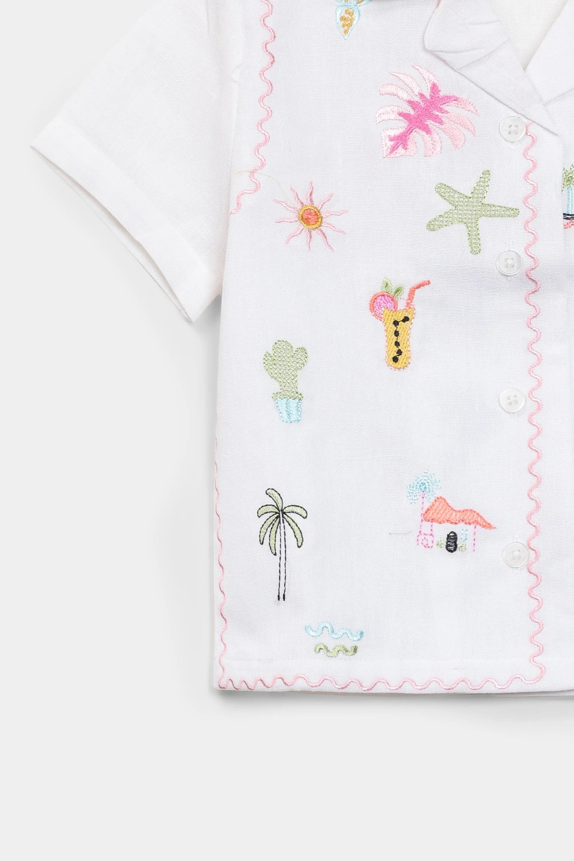 Tropical Embroidered Shirt - Cougar Clothing