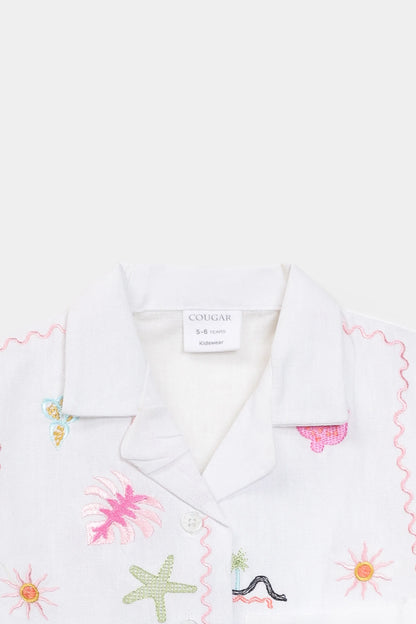Tropical Embroidered Shirt - Cougar Clothing
