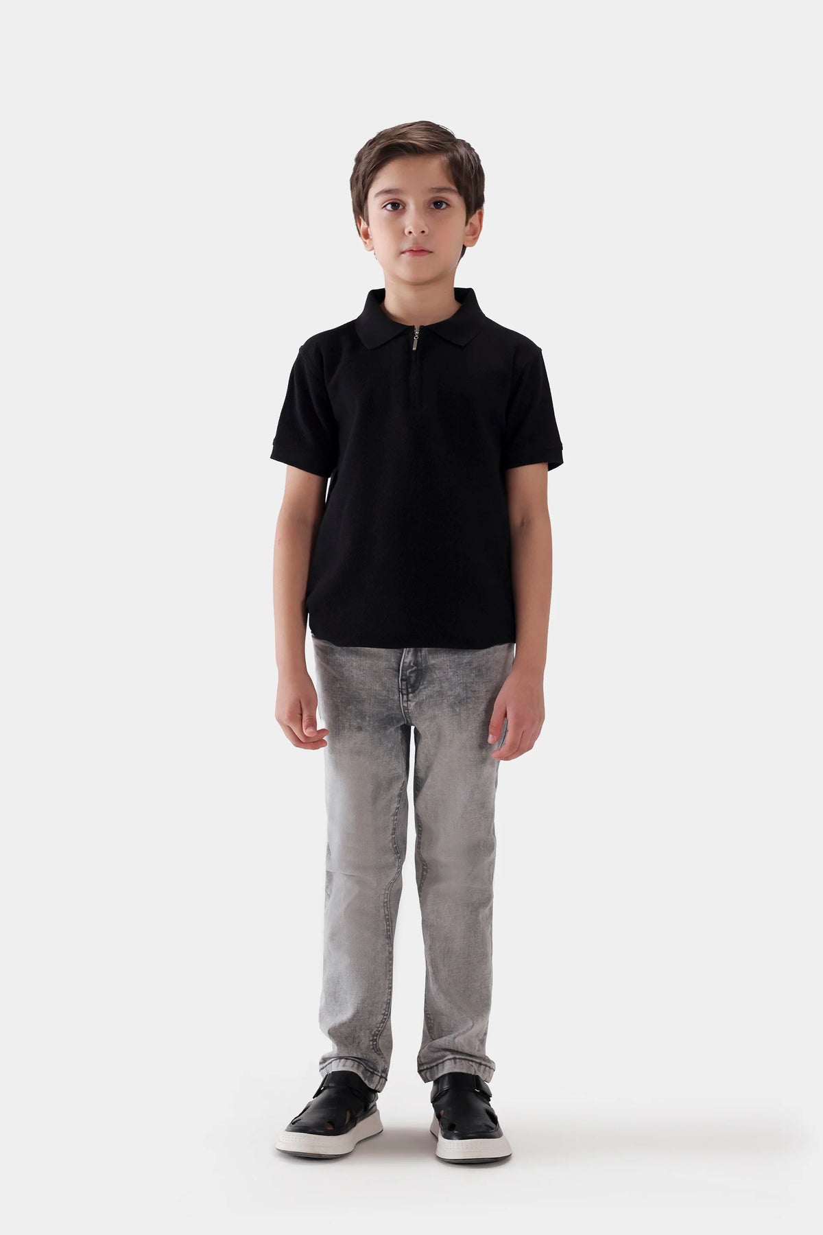 Quarter Zip Textured Polo - Cougar Clothing
