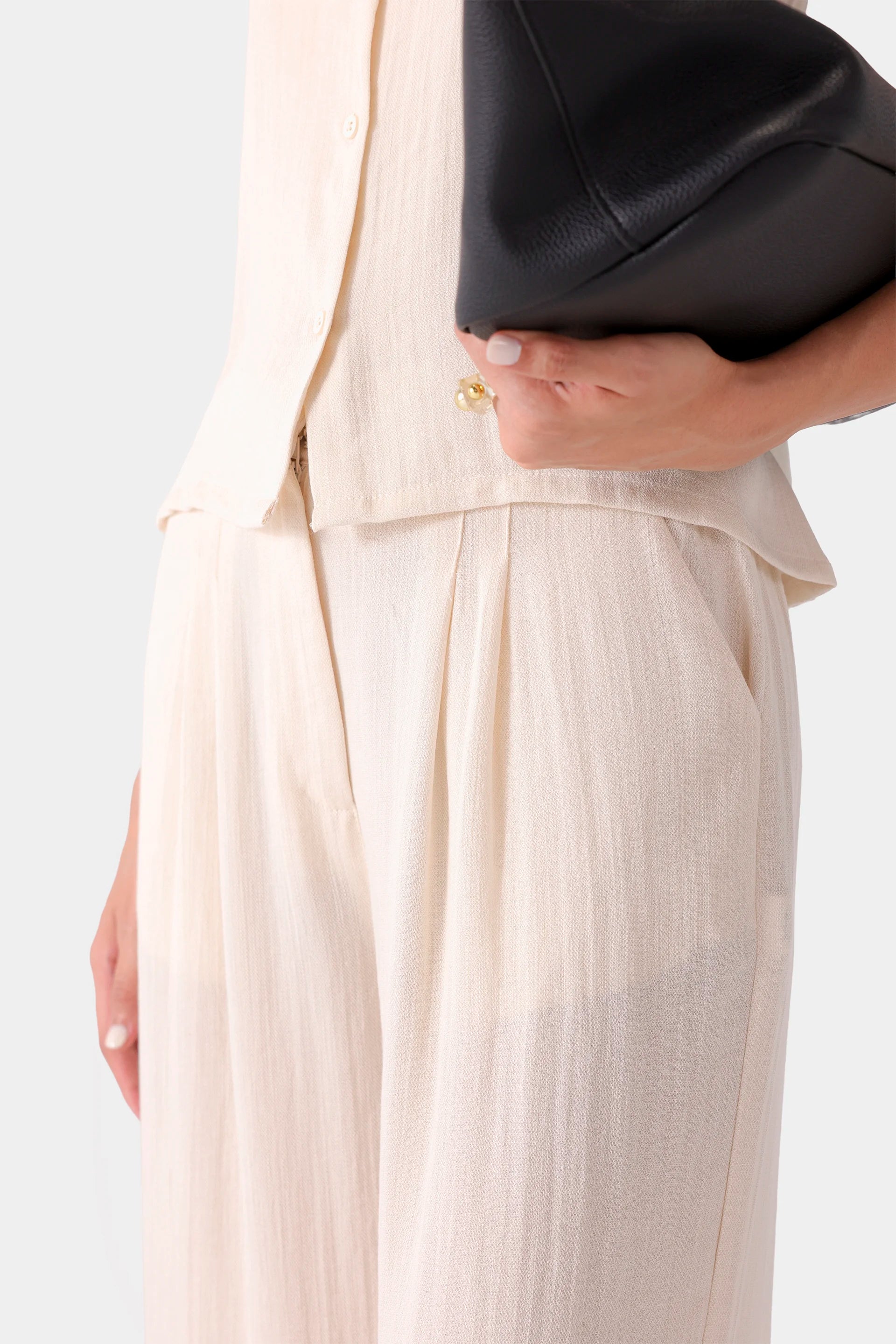 Pleated Wide Leg Trousers - Cougar Clothing