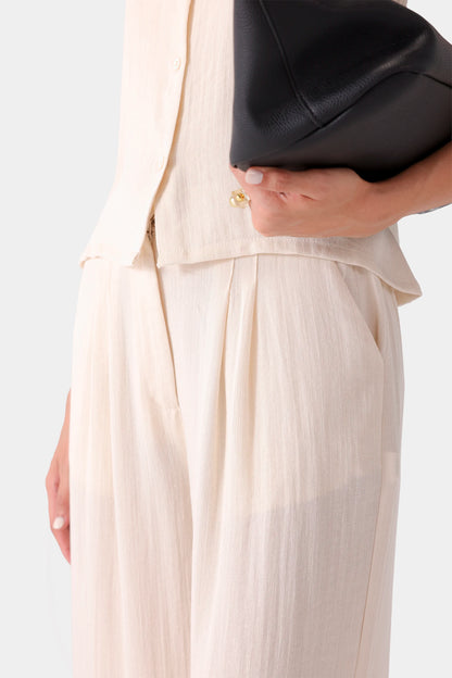 Pleated Wide Leg Trousers - Cougar Clothing