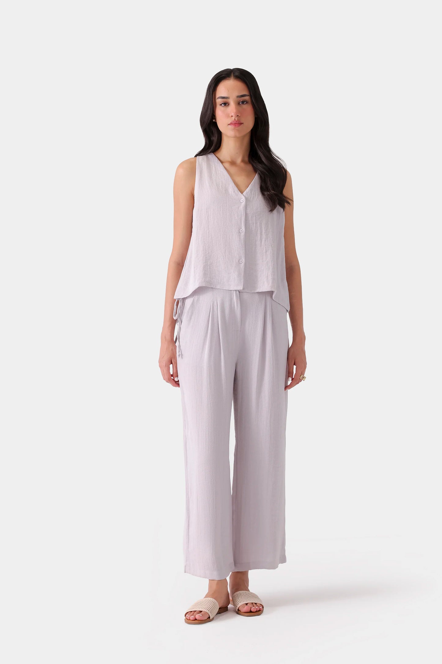 Slub Linen Vest - Cougar Clothing