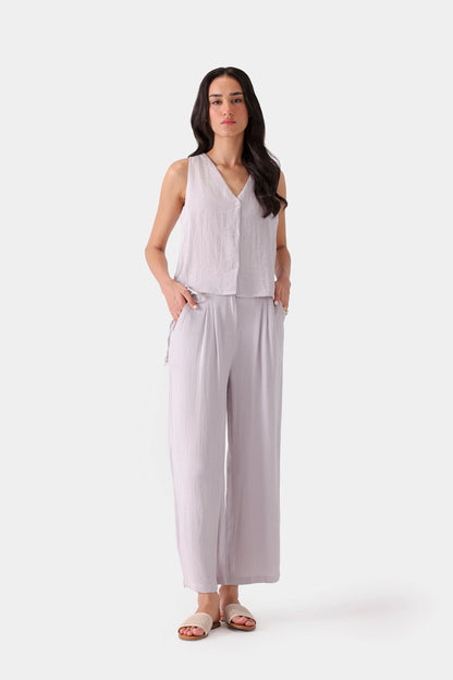 Pleated Wide Leg Trousers - Cougar Clothing