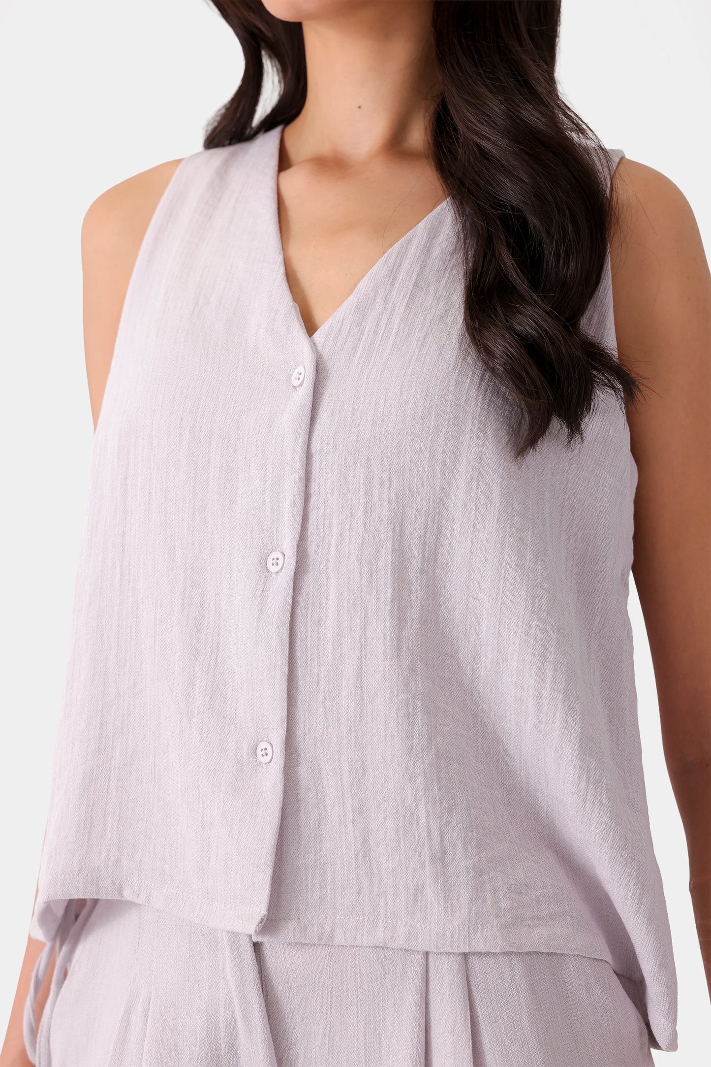 Slub Linen Vest - Cougar Clothing