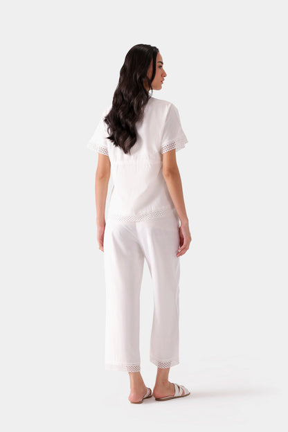 Lace Trim Trousers - Cougar Clothing