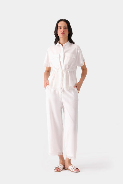 Lace Trim Trousers - Cougar Clothing
