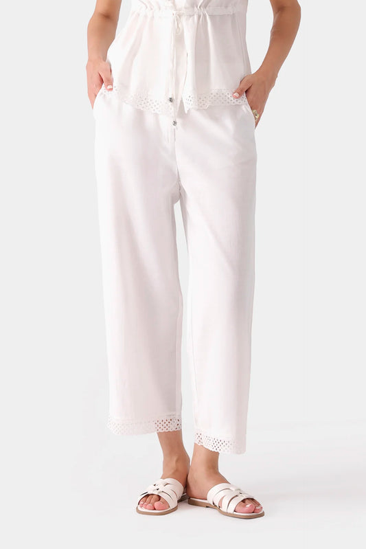 Lace Trim Trousers - Cougar Clothing