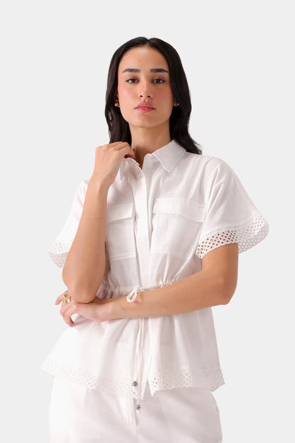 Laced Trim Shirt - Cougar Clothing