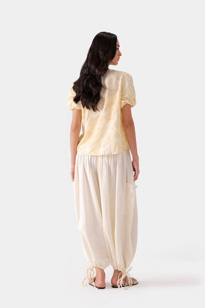 Embroidered Pull Sleeve Top - Cougar Clothing