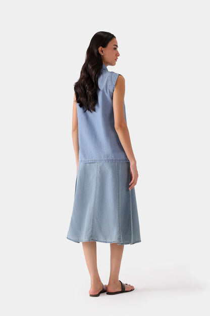 Denim Sleeveless Shirt - Cougar Clothing