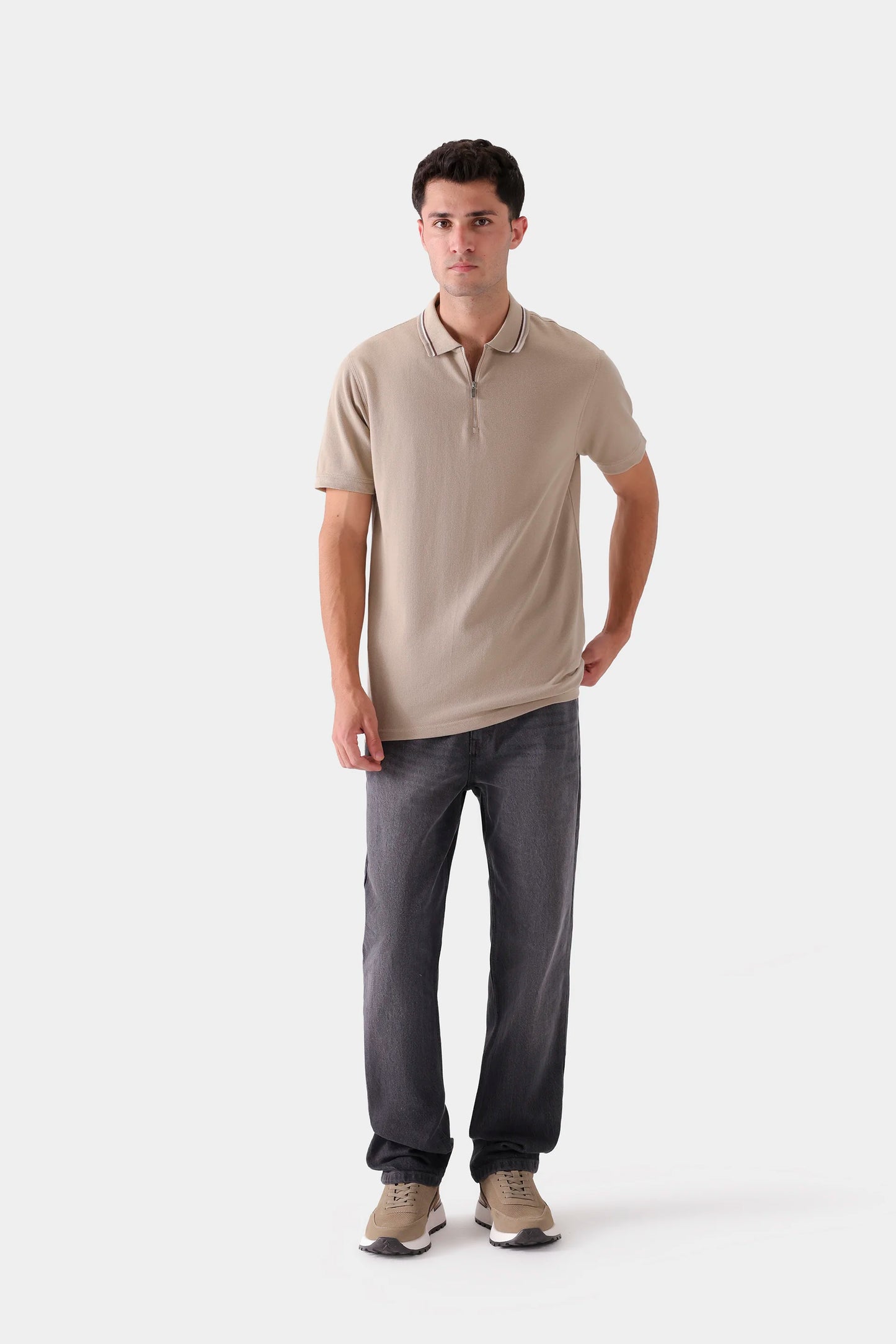 Zipper Tipping Polo - Cougar Clothing