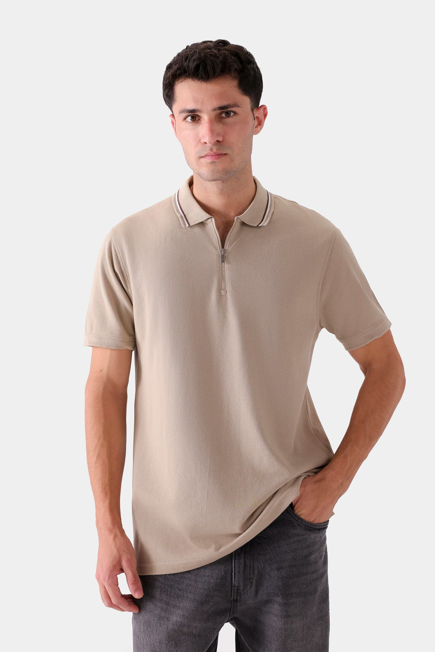 Zipper Tipping Polo - Cougar Clothing