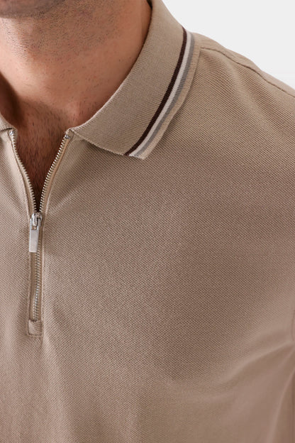 Zipper Tipping Polo - Cougar Clothing