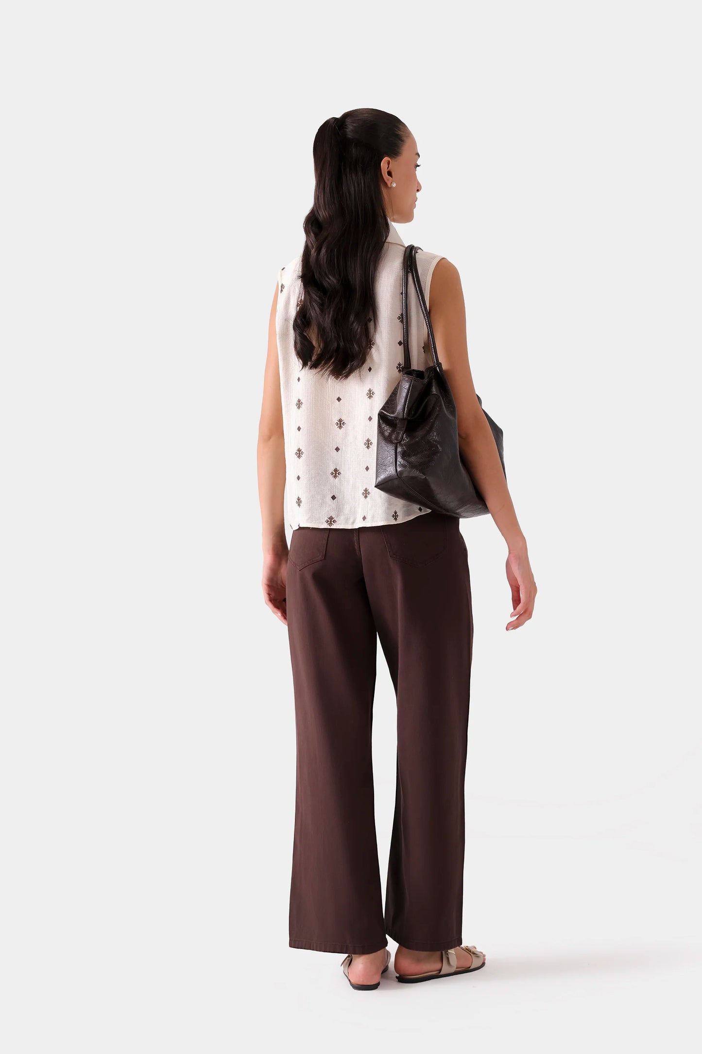 Sleeveless Embroidered Top - Cougar Clothing