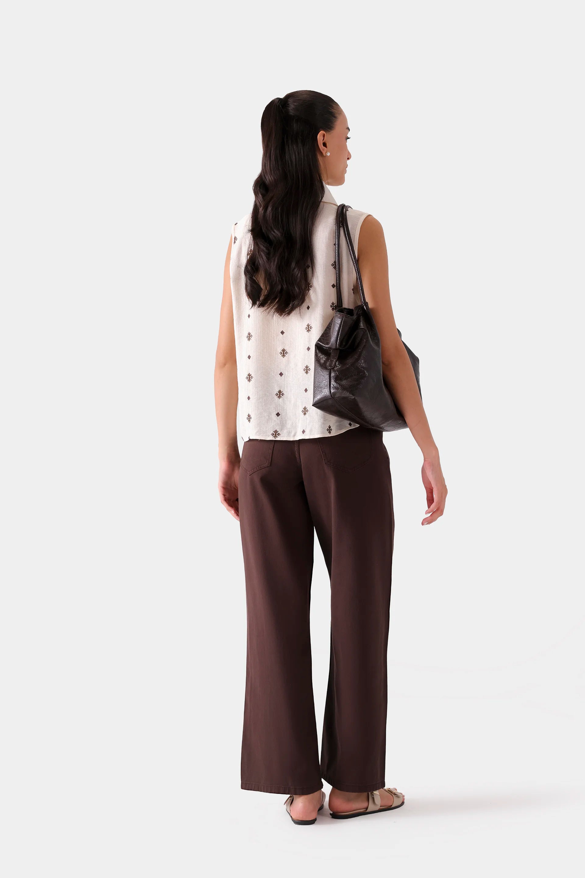 Sleeveless Embroidered Top - Cougar Clothing