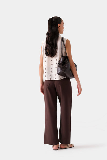 Sleeveless Embroidered Top - Cougar Clothing