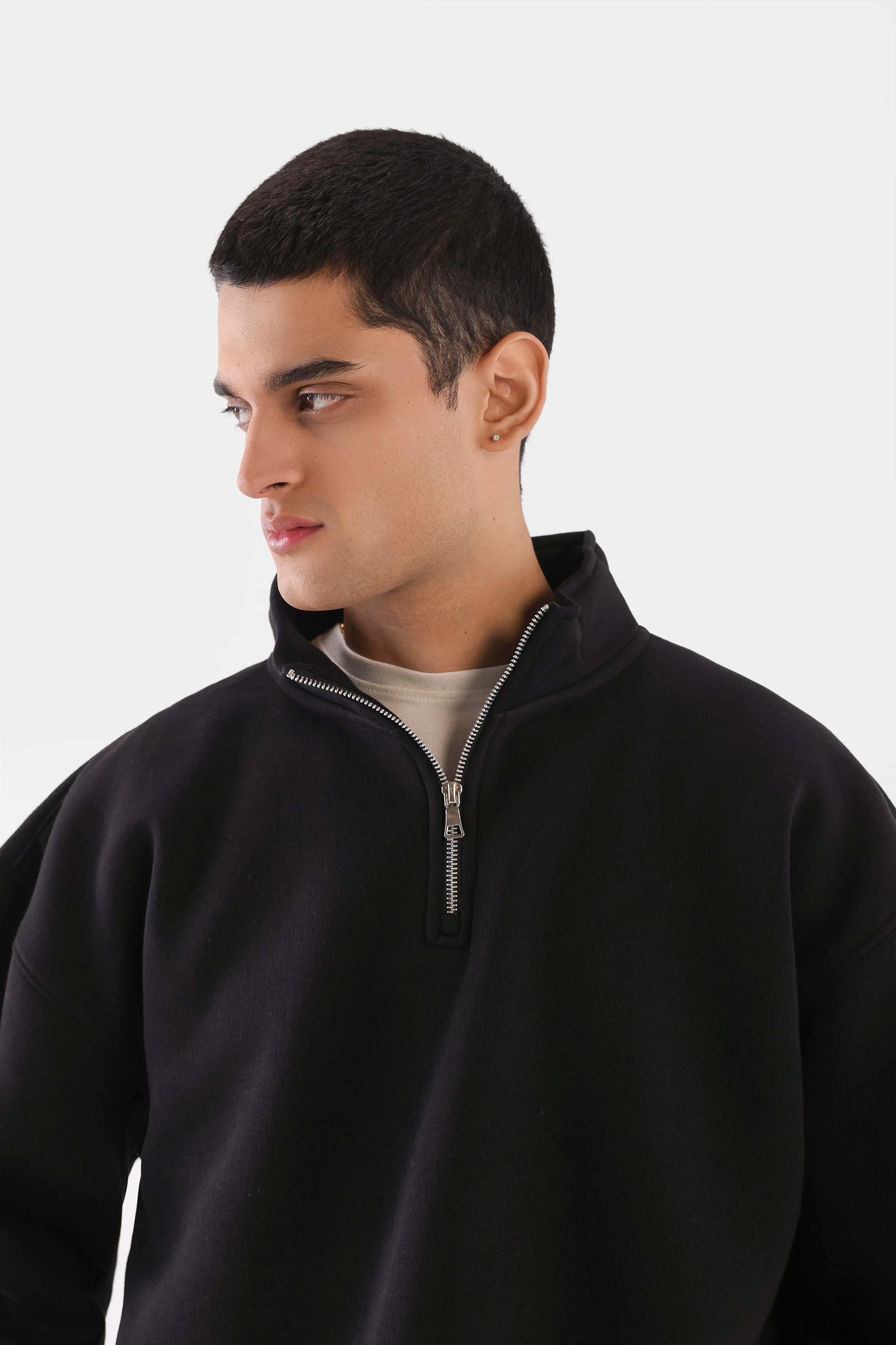 Oversized Quarter Zip Pullover - Cougar Clothing