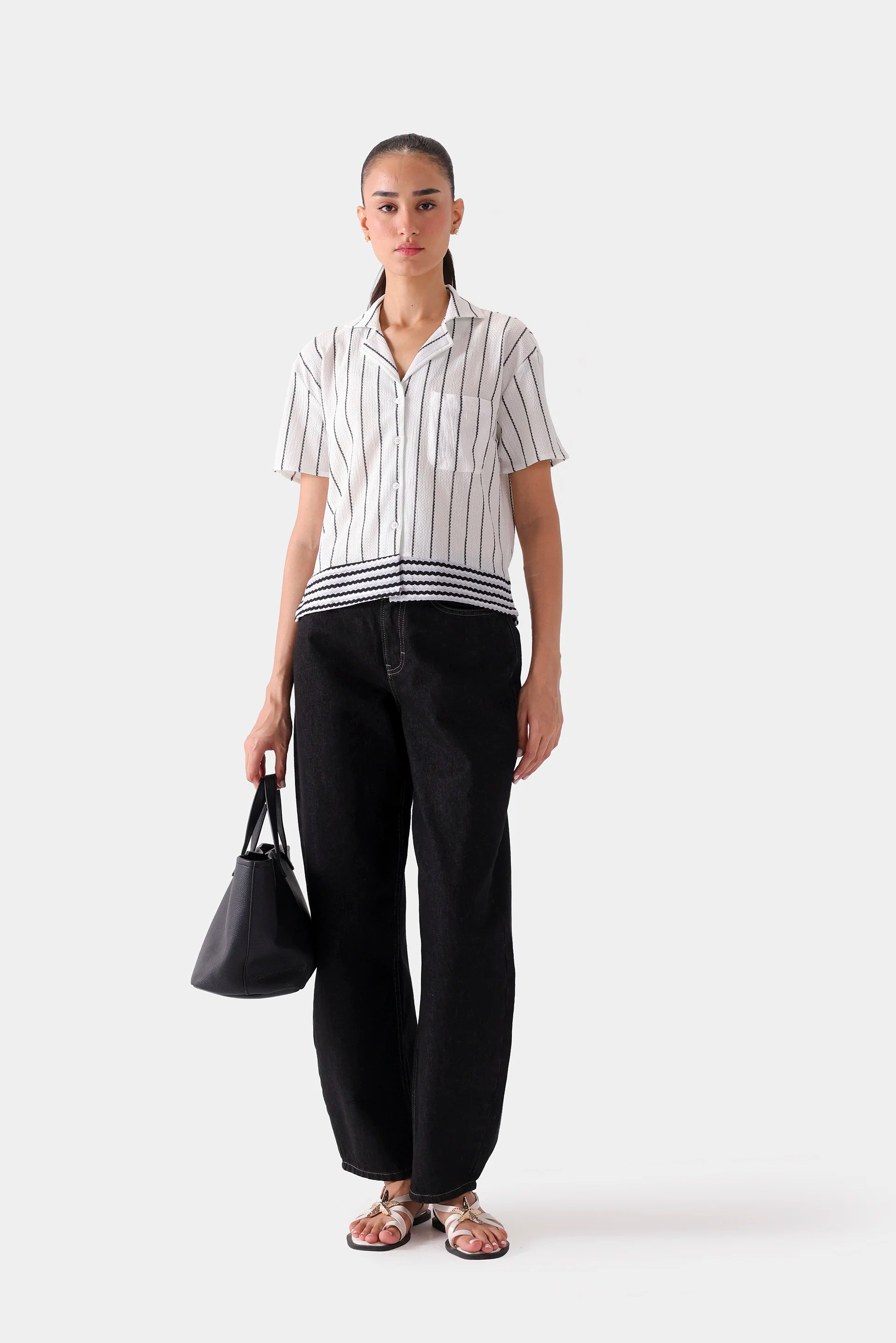 Striped Knitted Shirt - Cougar Clothing