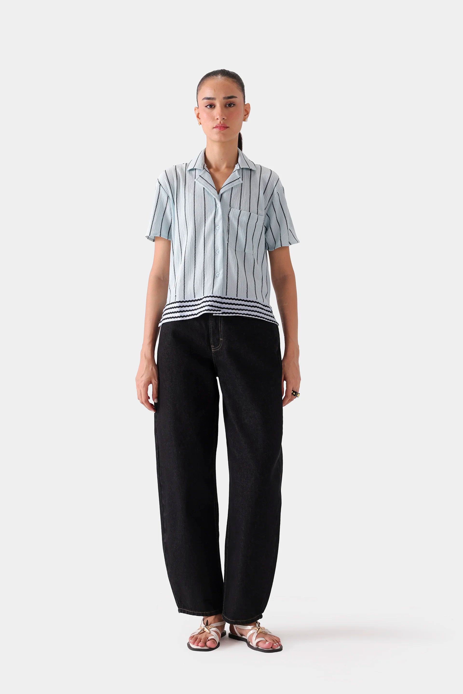 Striped Knitted Shirt - Cougar Clothing