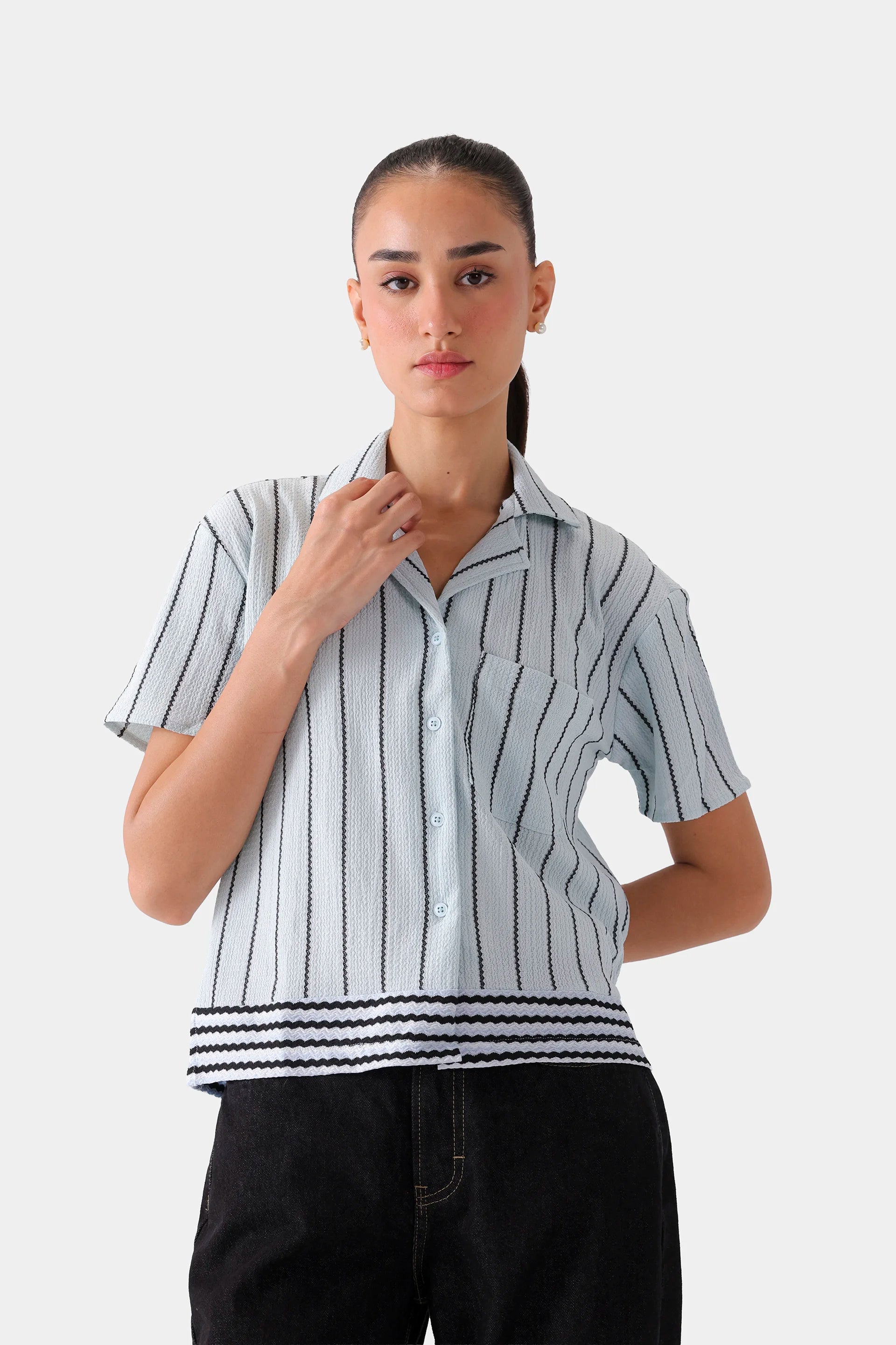 Striped Knitted Shirt - Cougar Clothing
