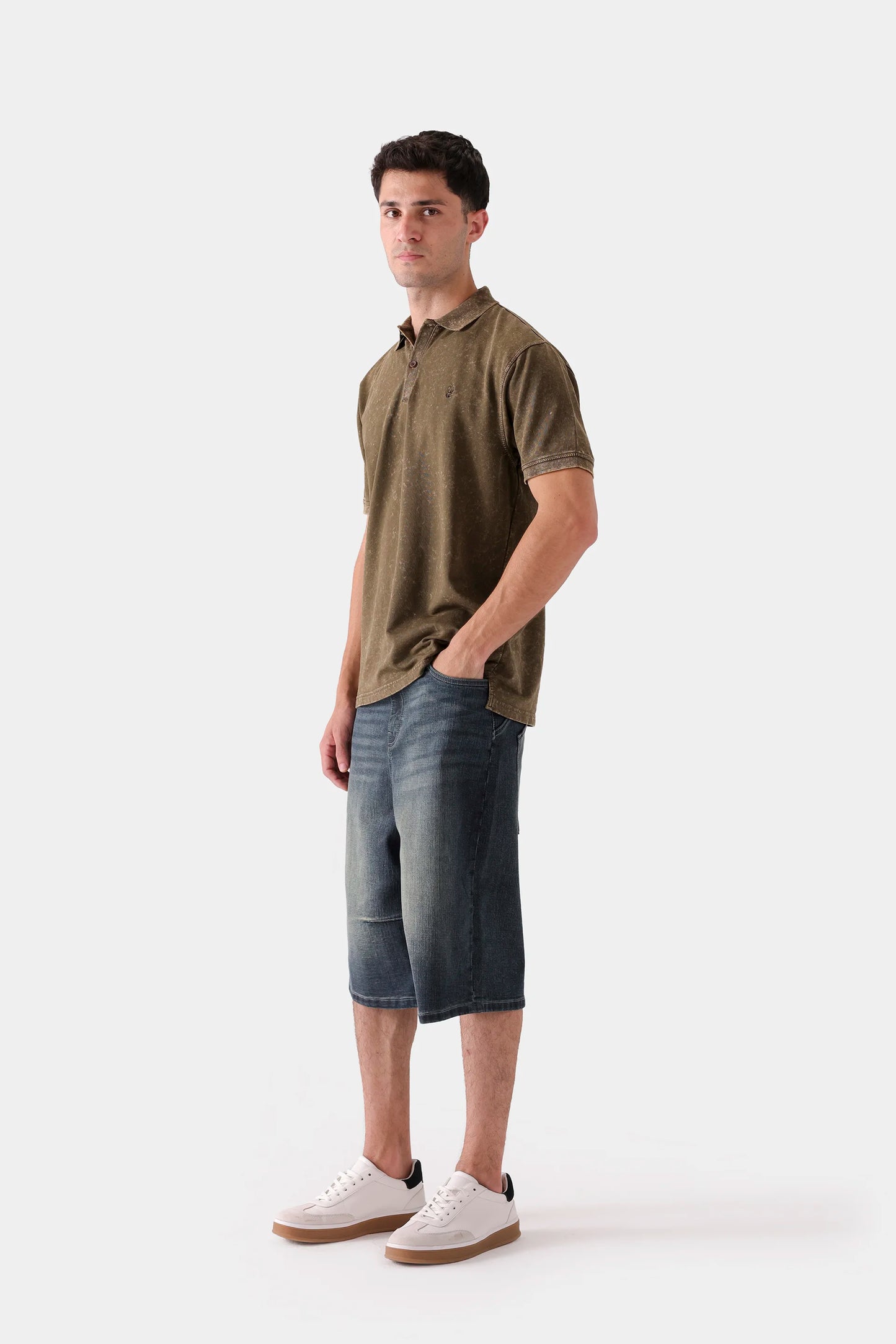 Denim Terry Polo - Cougar Clothing