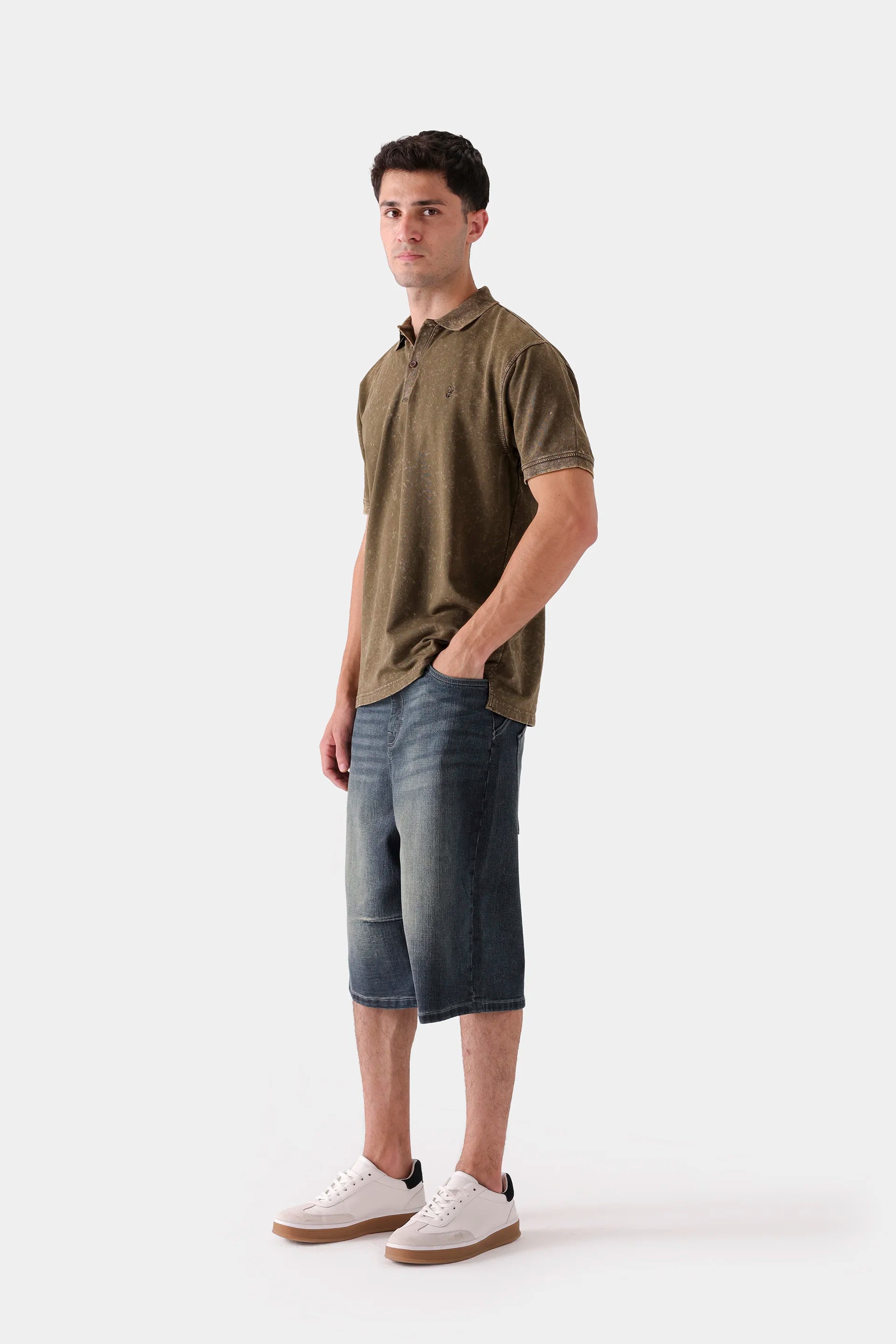 Denim Terry Polo - Cougar Clothing