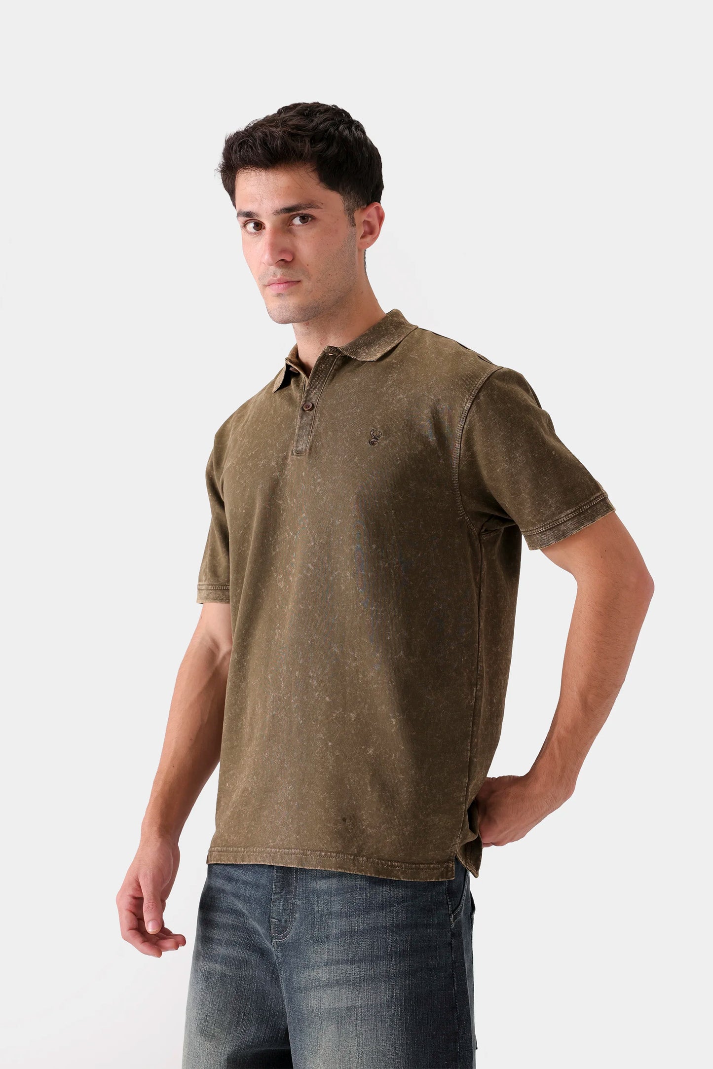 Denim Terry Polo - Cougar Clothing