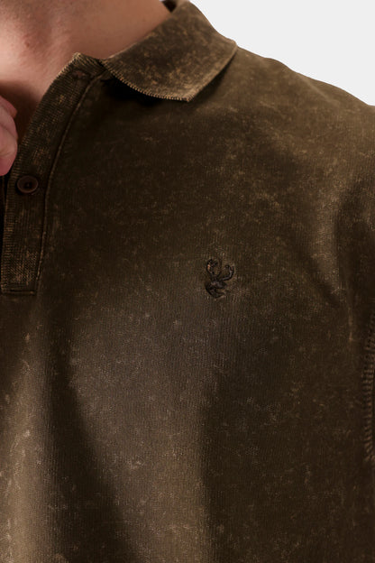 Denim Terry Polo - Cougar Clothing