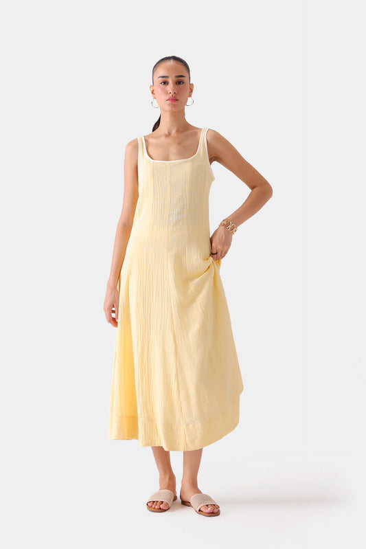 Scoop Neck Long Dress - Cougar Clothing