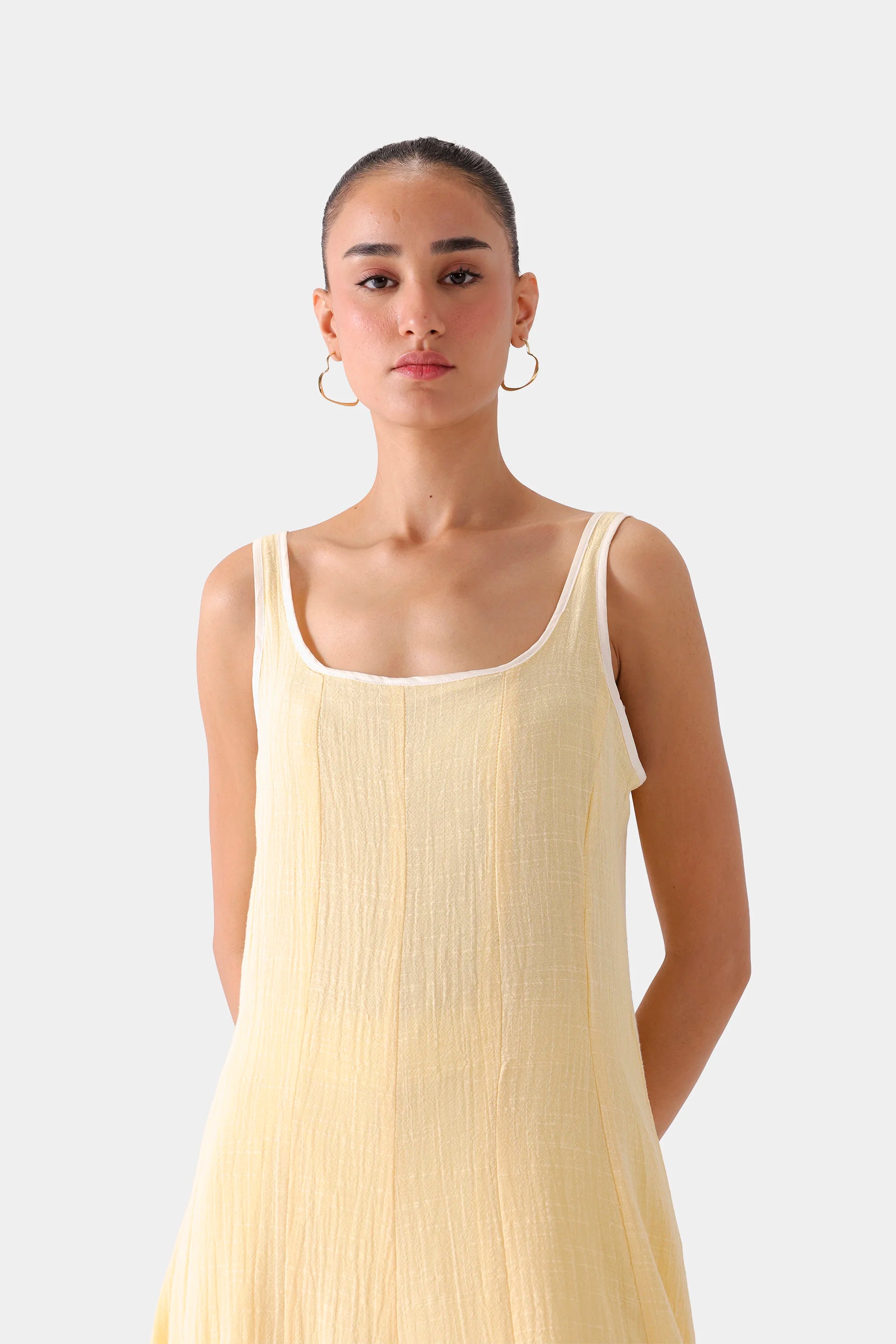 Scoop Neck Long Dress - Cougar Clothing