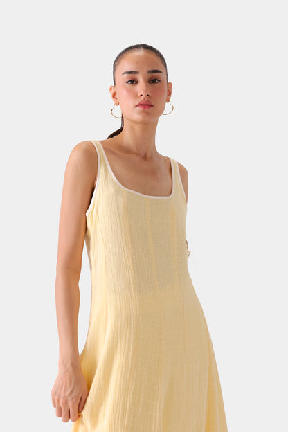 Scoop Neck Long Dress - Cougar Clothing