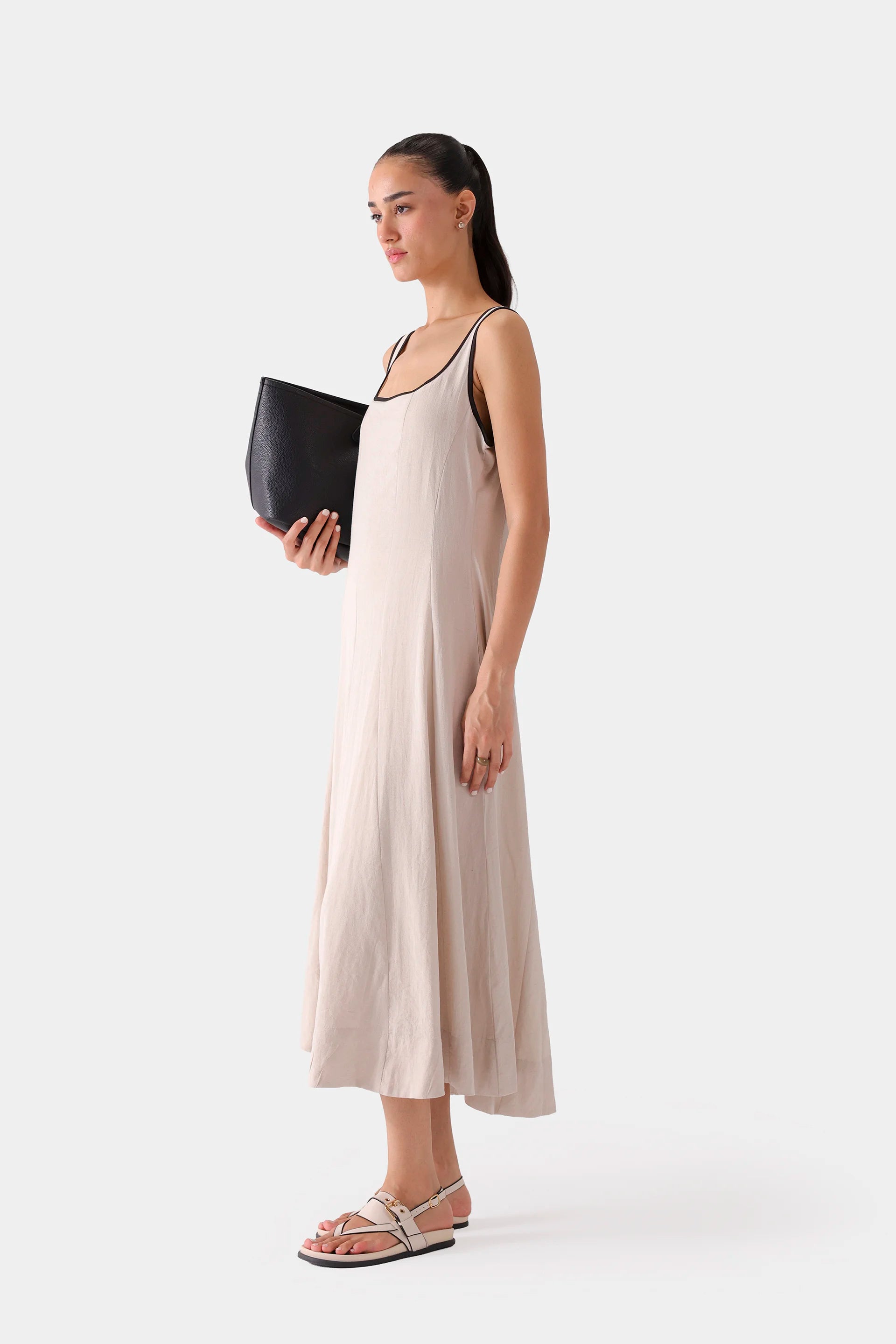 Scoop Neck Long Dress - Cougar Clothing