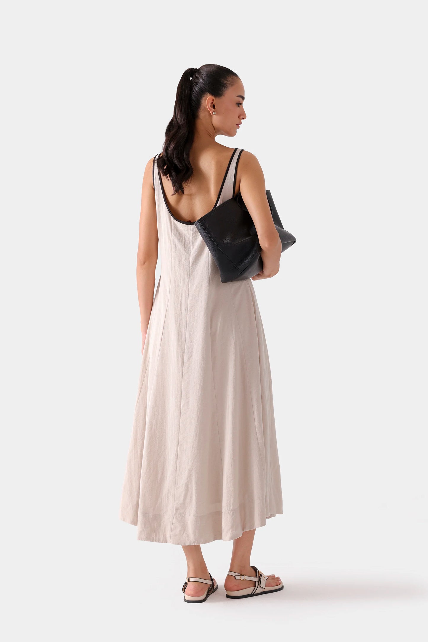 Scoop Neck Long Dress - Cougar Clothing